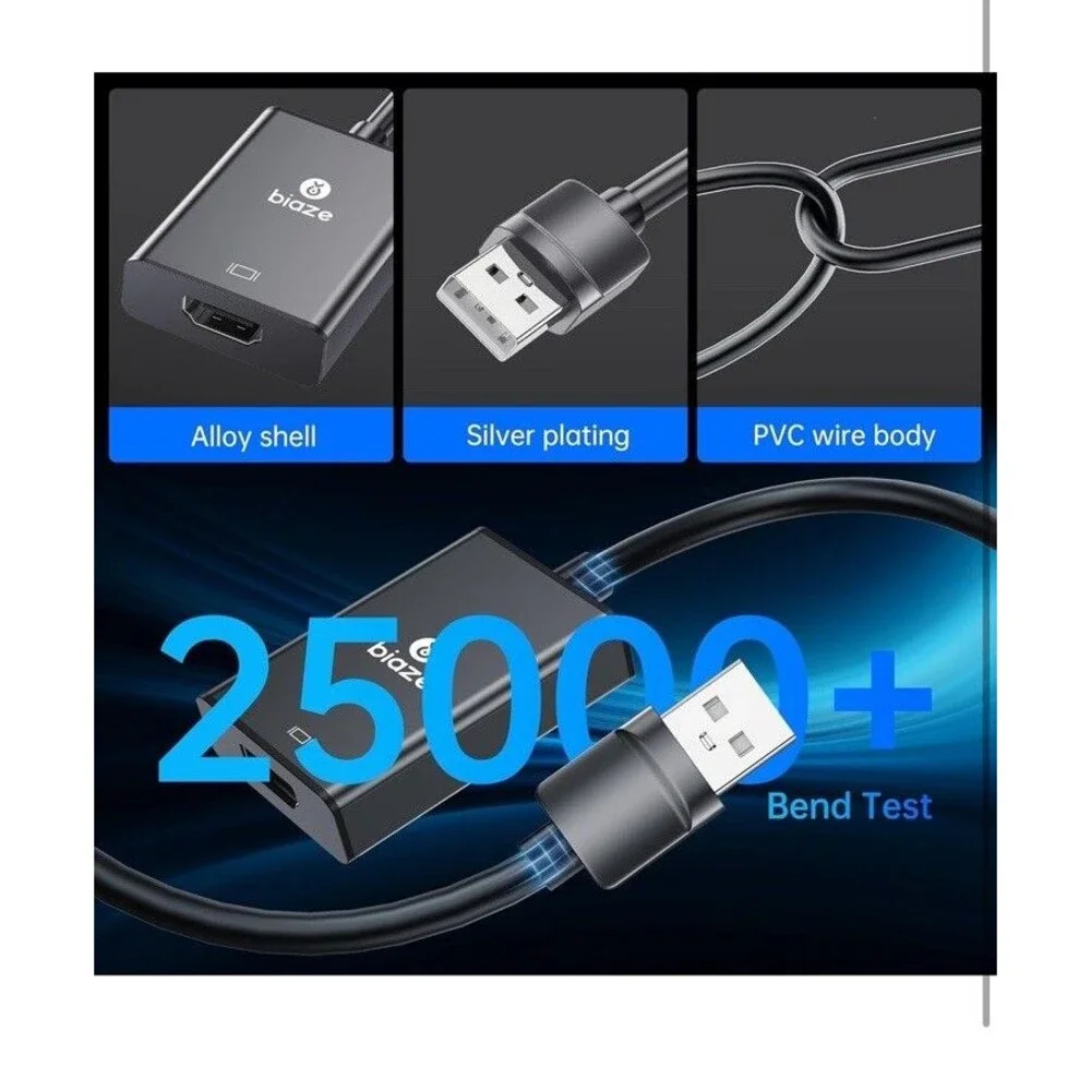USB To HDMI- Converter Multi Display Graphic Adapter for PC Supports 4K@60Hz HDR